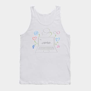 my laptop inspired worker Tank Top